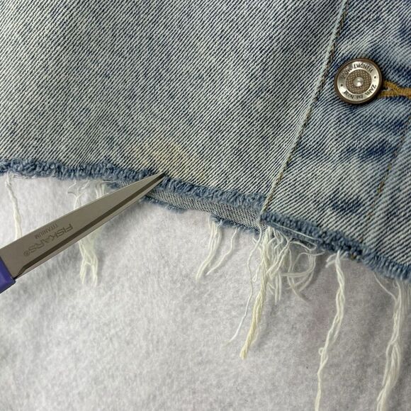 Zara Woman‎ Denim Button Skirt Women’s Size Large Blue Medium Wash Pockets - Picture 4 of 8